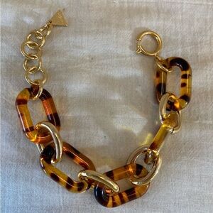Serafina Faux Tortoise Chain Link Bracelet‎